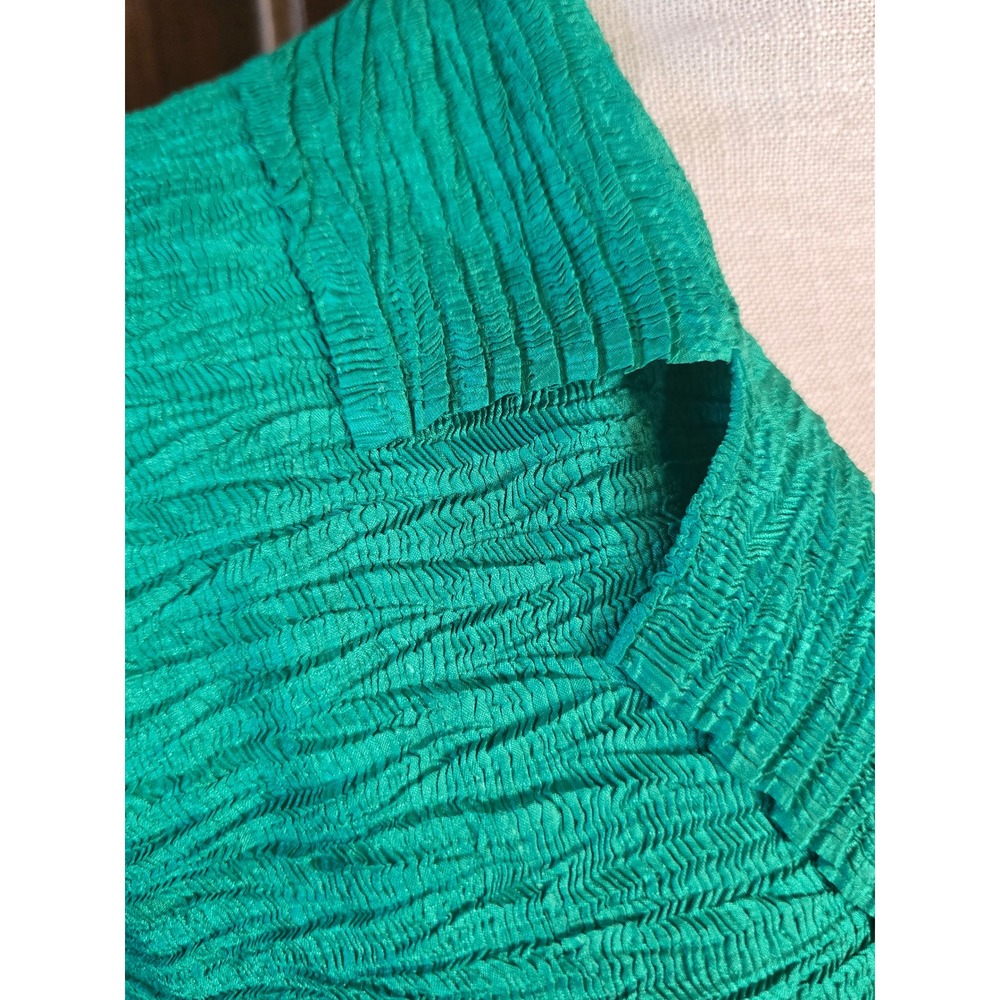 NWT Chicos Tula II Open Front Blazer Jacket Vivid Green Gauze Size XL 16 3 NEW - Picture 6 of 7
